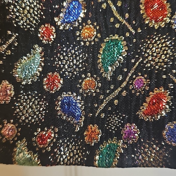 Vintage 80's Glam Women's Partique NY Jeweled Brocade Cropped Blazer Small - Picture 8 of 13